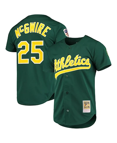 Men's Mitchell & Ness Mark McGwire Green Oakland Athletics 1997 Cooperstown Collection Authentic Jersey