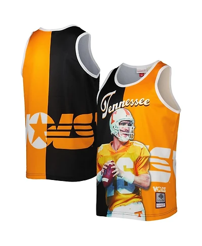 Men's Mitchell & Ness Peyton Manning Black, Tennessee Orange Tennessee Volunteers Sublimated Player Tank Top
