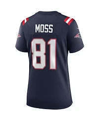 Women's Nike Randy Moss Navy New England Patriots Game Retired Player Jersey