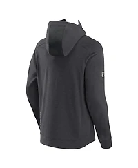 Men's Fanatics Heather Charcoal Philadelphia Flyers Authentic Pro Road Tech Full-Zip Hoodie Jacket