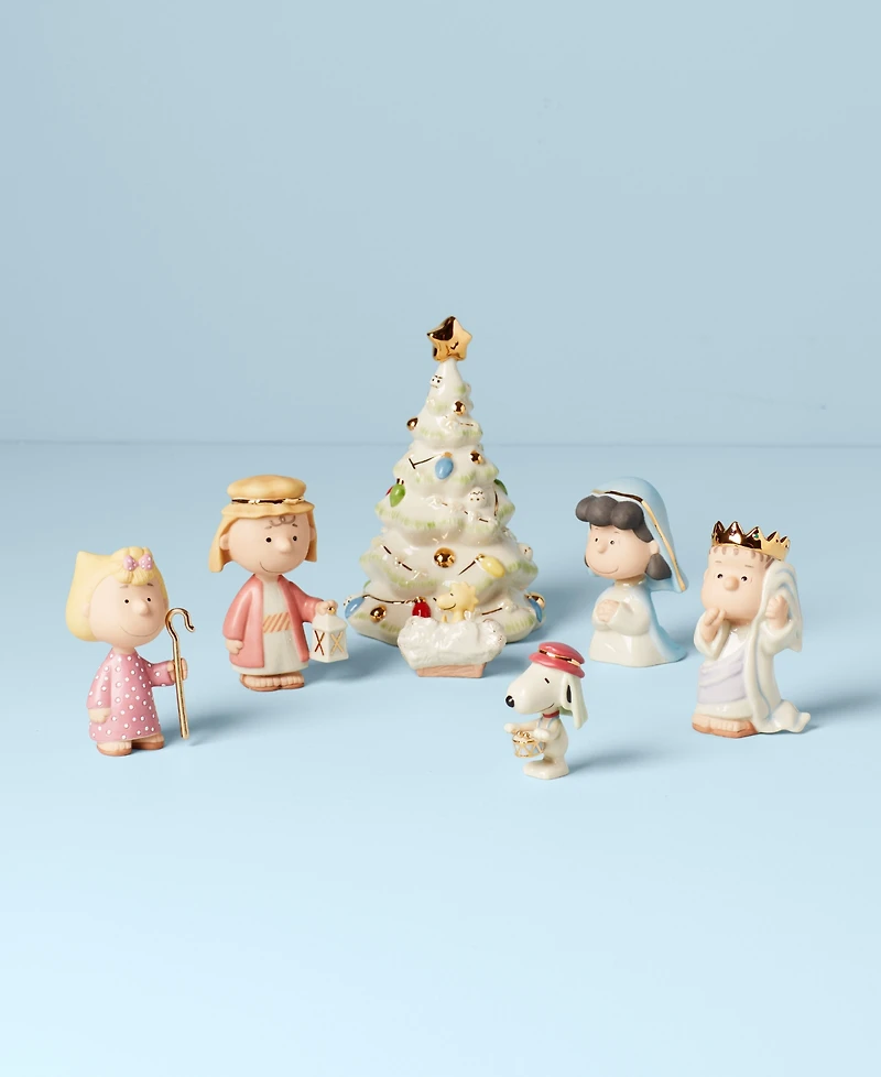 Lenox Peanuts 7 Piece Christmas Pageant Figurines