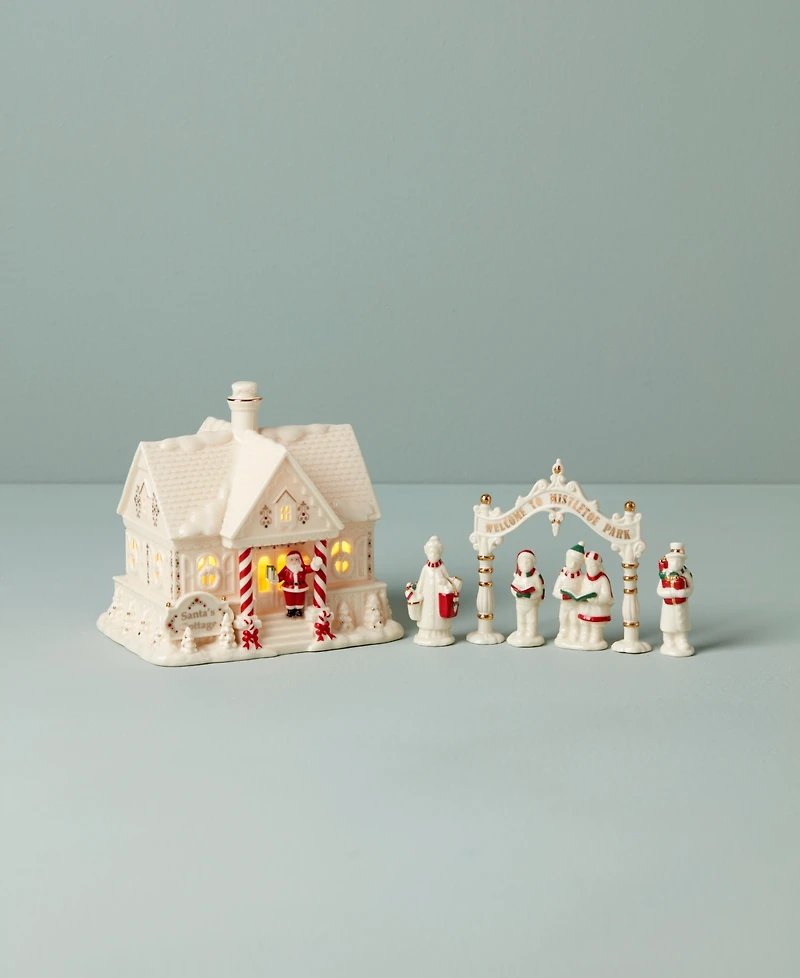 Mistletoe Park Light-Up Cottage & Carolers Figurines, Set of 6 Exclusively at Macy's