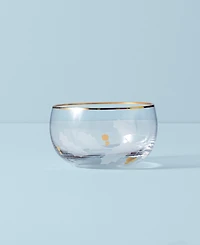 Lenox Holiday Gold Glass Nut Bowl