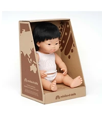 Miniland Baby Boy 15" Asian Doll with Down Syndrome