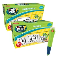 Kaplan Early Learning Teacher Created Resources Power Pen Learning Math Quiz Cards - Multiplication, Division & Pen