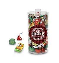Just Candy Christmas Gift Tin with Hershey's Holiday Chocolate Candy Mix