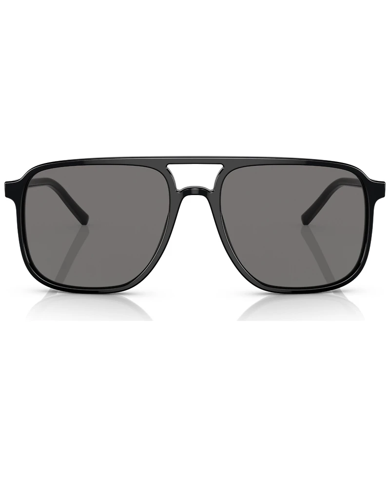 Dolce&Gabbana Men's Polarized Low Bridge Fit Sunglasses, DG4423F58-p