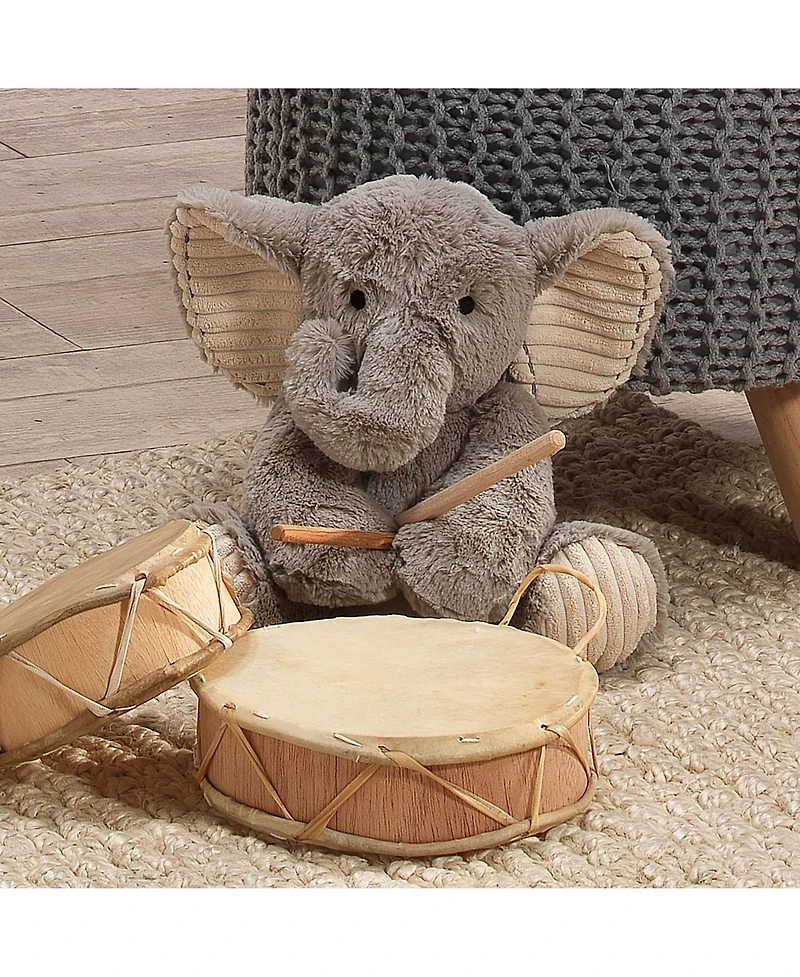 Lambs & Ivy Jungle Safari Gray Plush Elephant Stuffed Animal Toy Plushie - Jett