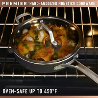 Calphalon Premier Hard-Anodized Nonstick 13" Flat Wok