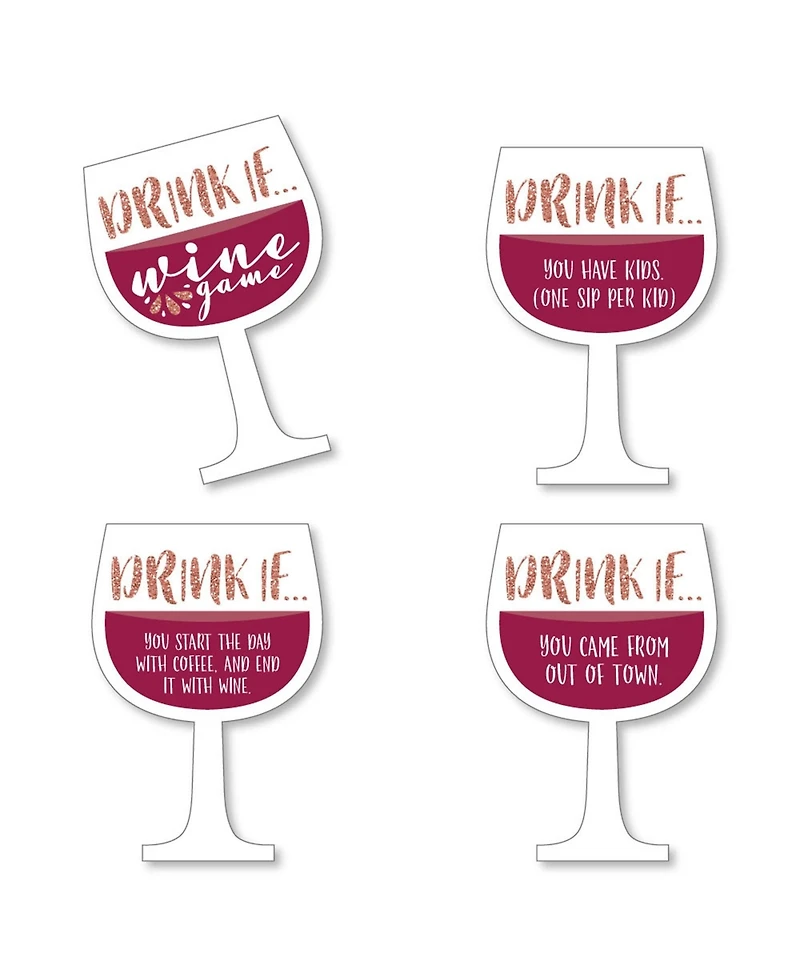 Drink If Game - But First, Wine - Wine Tasting Party Game - 24 Count