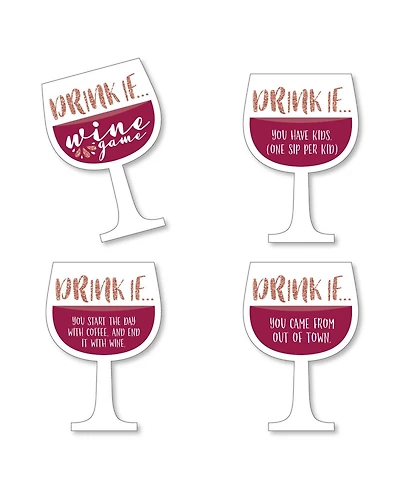 Drink If Game - But First, Wine - Wine Tasting Party Game - 24 Count