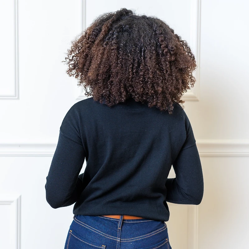 Hope & Henry Women's Long Sleeve Funnel Neck Sweater