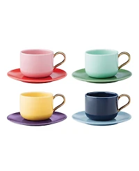 kate spade new york Make it Pop Cup Saucer 8 Piece Set, Service for 4