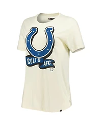 Women's New Era Cream Indianapolis Colts Chrome Sideline T-shirt