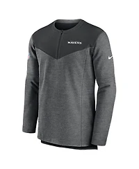 Men's Nike Charcoal Baltimore Ravens Sideline Lockup Performance Quarter-zip Jacket