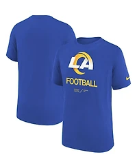 Big Boys Nike Royal Los Angeles Rams Sideline Legend Performance T-shirt