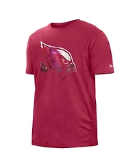 Men's New Era Red Arizona Cardinals 2022 Sideline Ink Dye T-shirt