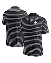 Men's Nike Black Pittsburgh Steelers Sideline Lock Up Victory Performance Polo Shirt