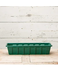 Novelty Polypro Plastic Hunter Green Flower Box Planter, 29.75 In