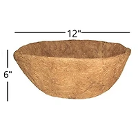 Gardener Select 12 Inch Round Coco Liner for Baskets and Planters