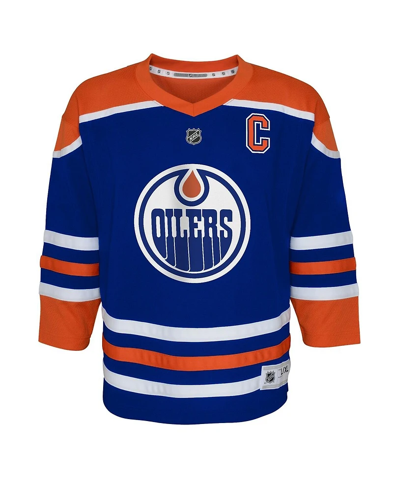 Big Boys Connor McDavid Royal Edmonton Oilers Home Replica Player Jersey