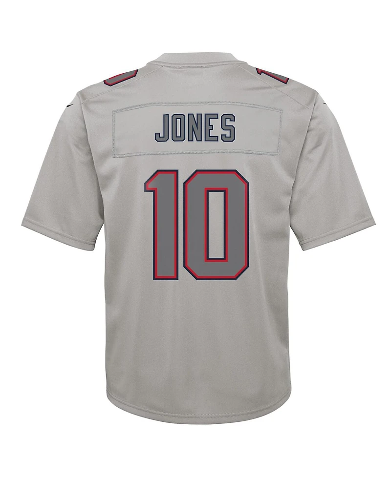Big Boys Nike Mac Jones Gray New England Patriots Atmosphere Fashion Game Jersey