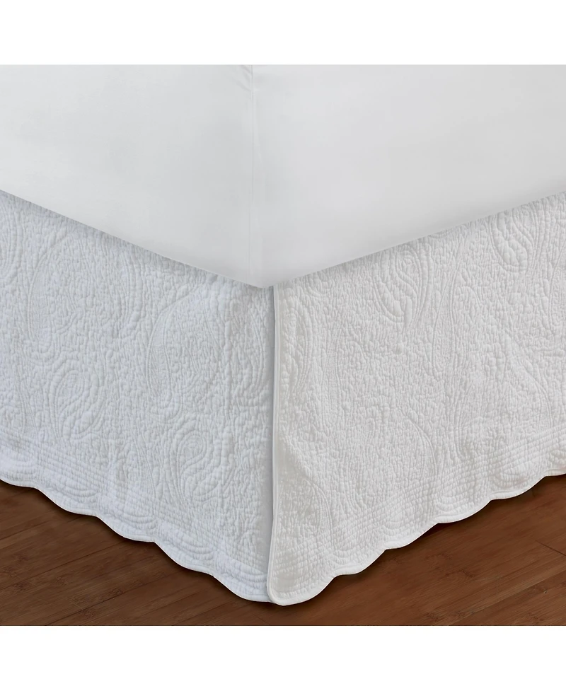 Greenland Home Fashions Paisley Quilted 18" Drop Bedskirt