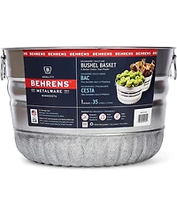 Behrens 32S Galvanized Steel Bushel / Utility Basket – 1 Bushel 35 L