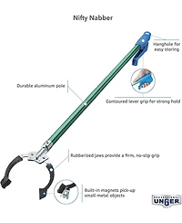 Unger Nabber Reacher Grabber Tool and Trash Picker, 36-inch
