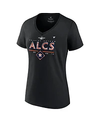 Women's Fanatics Black Houston Astros 2022 Division Series Winner Locker Room Plus V-Neck T-shirt