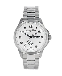 Mathey-Tissot Men's Excalibur Collection Three Hand Date Stainless Steel Bracelet Watch, 45mm