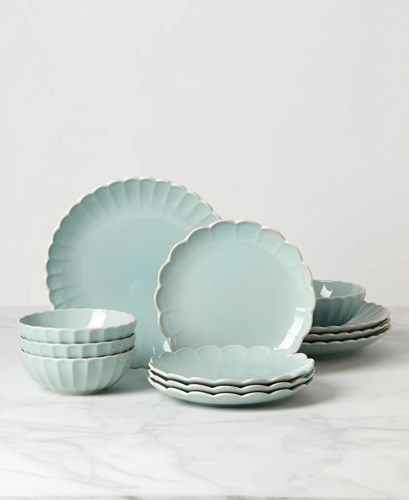 Lenox French Perle Scallop 12 Pc. Dinnerware Set, Service for 4