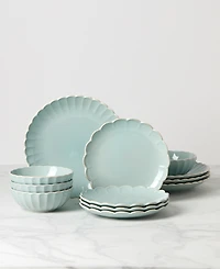 Lenox French Perle Scallop 12 Pc. Dinnerware Set, Service for 4