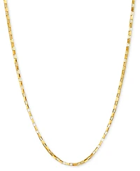 Elongated Box Link 18" Chain Necklace in 14k Gold
