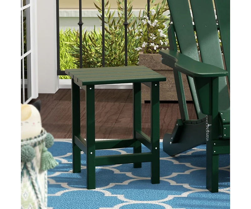 All-Weather Outdoor Patio Poly Adirondack Side Table
