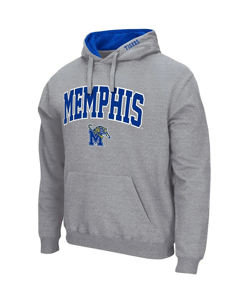 Men's Colosseum Memphis Tigers Arch and Logo Pullover Hoodie