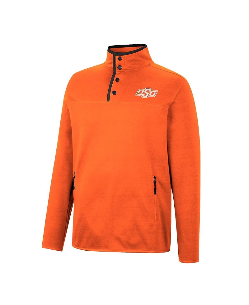 Men's Colosseum Orange Oklahoma State Cowboys Rebound Quarter-Snap Jacket
