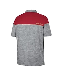 Men's Colosseum Heathered Gray, Maroon Boston College Eagles Birdie Polo Shirt