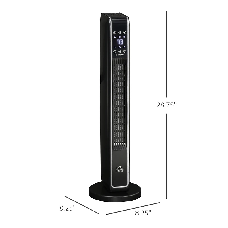Homcom Oscillating Ceramic Space Heater w/ Remote Control,