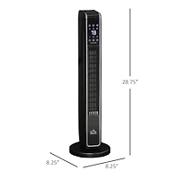 Homcom Oscillating Ceramic Space Heater w/ Remote Control,