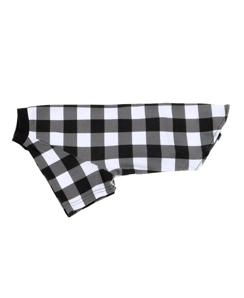 Leveret Big Dog Cotton Pajama Plaid Black and White