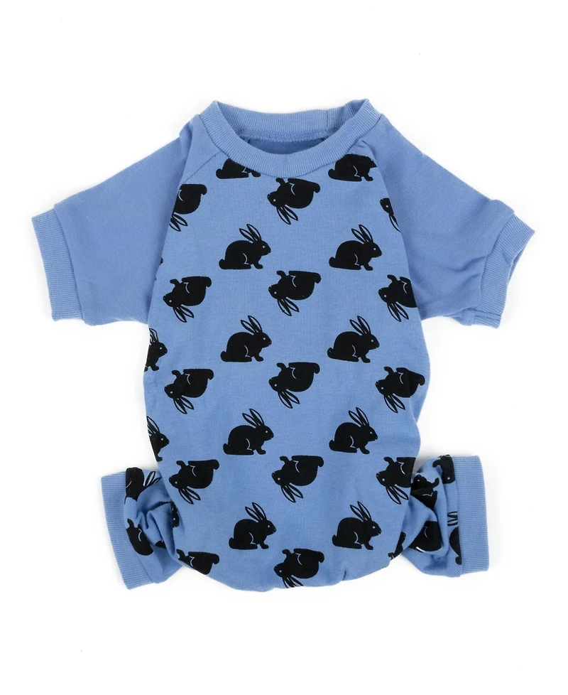 Leveret Dog Cotton Pajama Bunny Blue