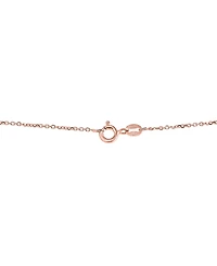 Purple & White Cubic Zirconia Teardrop 18" Pendant Necklace in 14k Rose Gold-Plated Sterling Silver