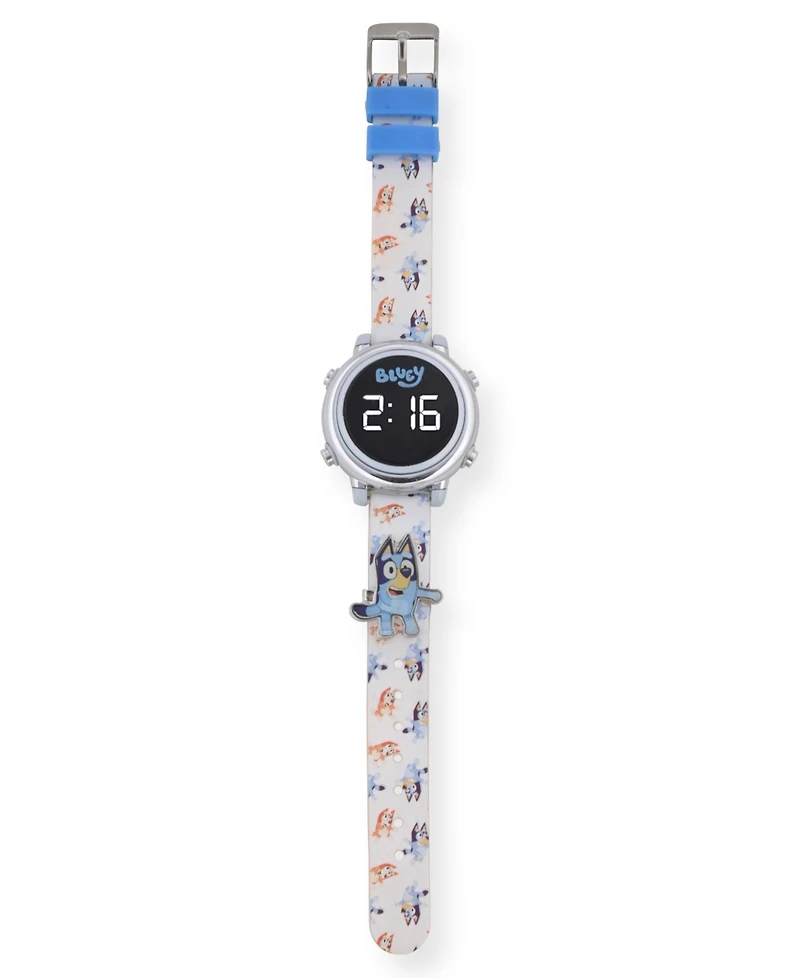 Bluey Unisex White Silicone Strap Led Touchscreen Watch
