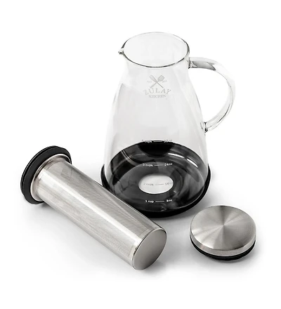 Airtight Cold Brew Coffee Maker with Extra Thick Glass Carafe
