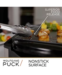 Wolfgang Puck Xl Reversible Grill Griddle, Oversized Removable Cooking Plate, Nonstick Coating, Dishwasher Safe, Heats Up to 400ºF, Stay Cool Han