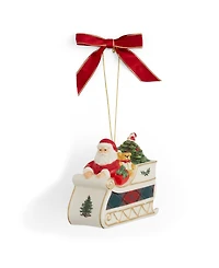 Christmas Tree Santa in Sleigh Ornament