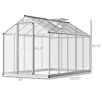 Outsunny 10' x 6' Portable Outdoor Walk-In Garden house w/ Roof Vent