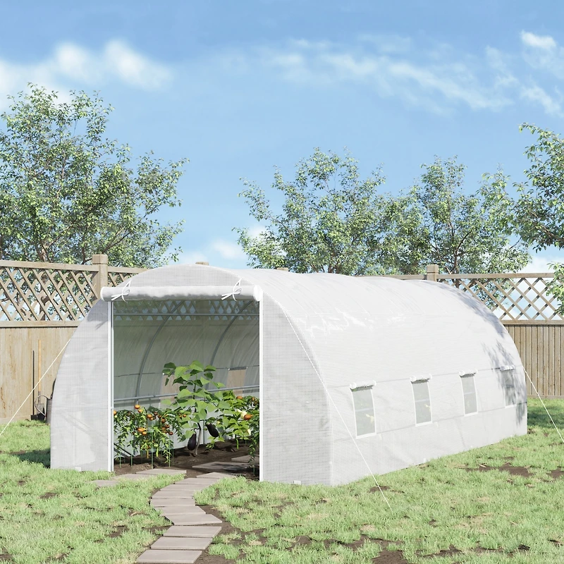 Outsunny 20x10x7ft Heavy Duty Walk-in house Outdoor Plant Vegetables Grow