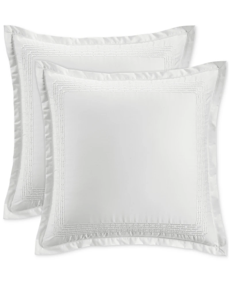 Hotel Collection Chain Links Embroidery 100% Pima Cotton 2-Pc. Sham Set, Euro, Exclusively at Macy's
